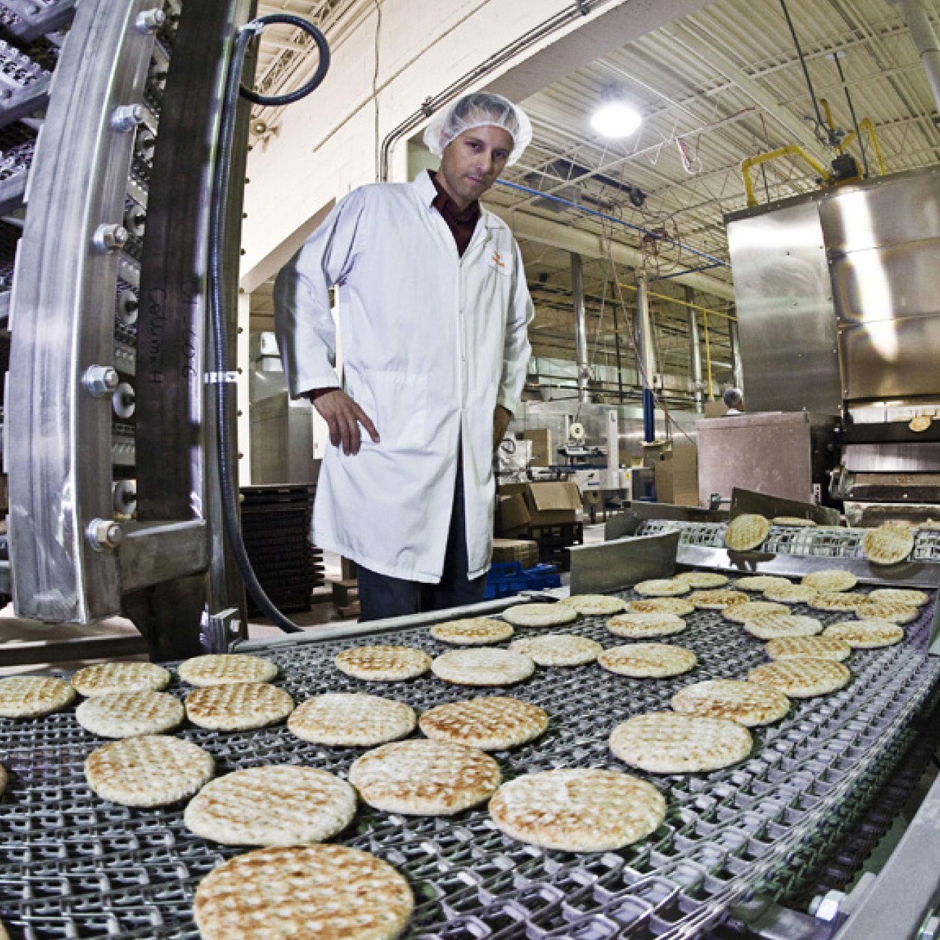 Person pushing baking cart